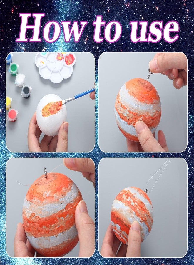 Innconee 36 Solar System Model Project Kit Include 14 Solar System Foam Balls 12 Pigment 2 Brushes DIY Polystyrene Spheres Balls for Outer Space Planet Foam Kids School Science Projects - Image 4